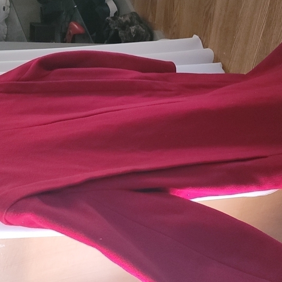 Vintage Red Wool Coat - Picture 4 of 8